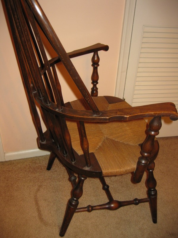 Windsor arm chair with rush seat InstAppraisal